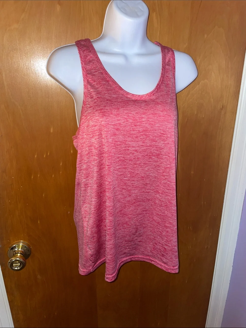 Pink Heathered Racerback Tank 🩷 - Picture 3 of 12